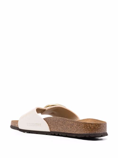 Ciabatte Birkenstock Madrid Big Buckle color perla con finitura satinata e maxi fibbia BIRKENSTOCK | MADRID BIG1015279